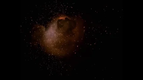 Large explosion with shafts of fire and smoke Stock Footage 303373258