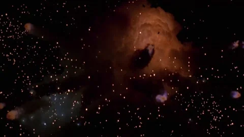 Large explosion with shafts of fire and smoke Stock Footage 303373278