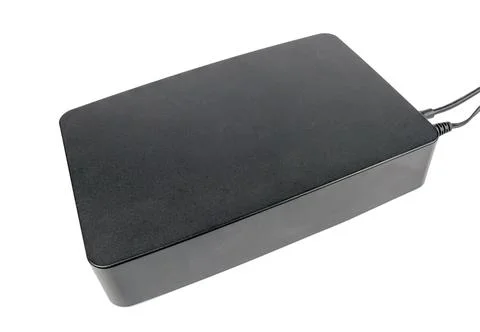 The large external hard drive is isolated Foto stock