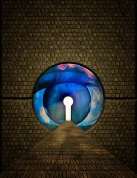 Large Eye Keyhole Stock Illustration