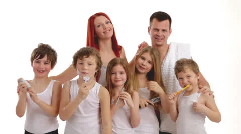 Large family 2 Stock Footage 24616622