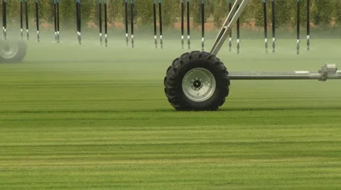 Large Farm Irrigation System Timelapse Close Up Stock-Footage 910645