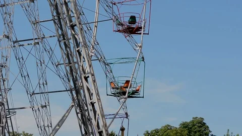 A large Ferris wheel in daytime Stock Footage 91936119