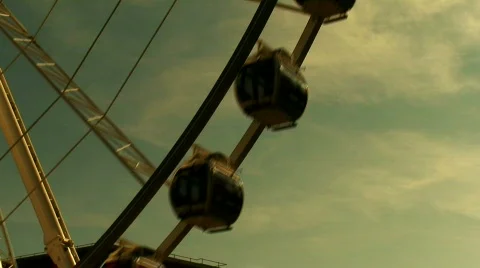 Large ferris wheel at a funfair 2 Stock Footage 651482