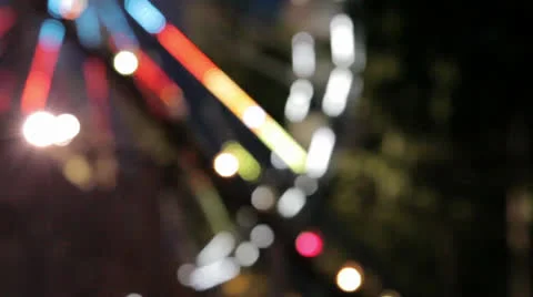 Large Ferris Wheel, Out of Focus, Bokeh Stock Footage 26659408