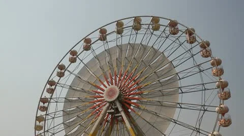 Large ferris wheel the sky background. Stock Footage 10859178
