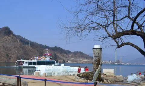 Large ferry Foto stock