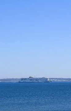 Large Ferry on the Sea Stock Photos