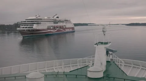 Large ferry ship Stock Footage 47250591