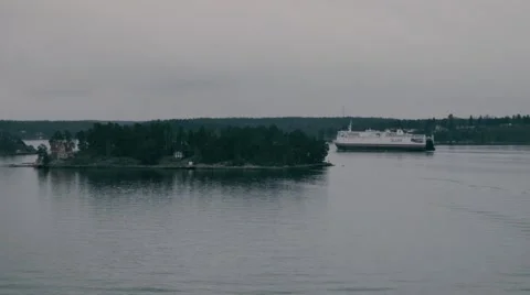 Large ferry ship Stock Footage 47250658