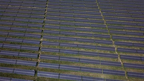 Large field with solar panels Stock Footage 117343355