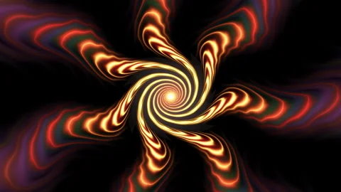Large fiery trembling volute circulating on black. Stock Footage 251753034