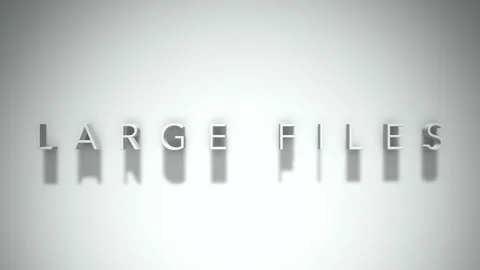 Large files 3D title animation with shadows on a white background Stock Footage 296928763