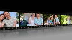 Large Film strip scrolling through the screen Stock After Effects