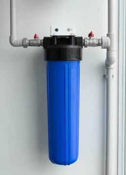 Large filter purification drinking water industrial system Stock-Fotos