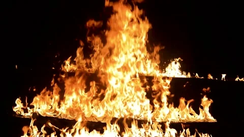 Large Fire (5) 库存影片 155304417