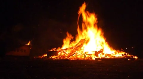 Large Fire Stock Footage 8360192