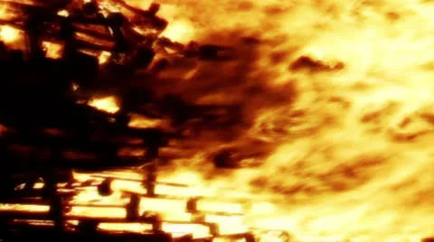 Large fire at night Video stock 26531177