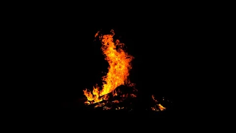 A large fire in the night sky Beautiful abstract background in the form Video stock 110740645