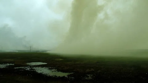 Large fire on peat bogs in Siberian reserves, careless handling of fire, fire Stock Footage 132724721