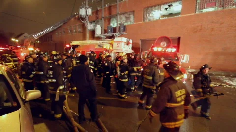 Large Fire Scene 스톡 동영상 645320