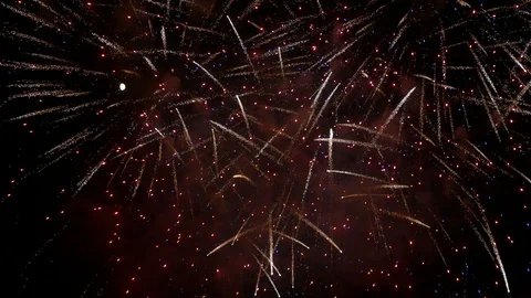 Large fireworks of different colors Stock-Footage 87021654