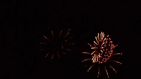 A large Fireworks Display event Video stock 83799287