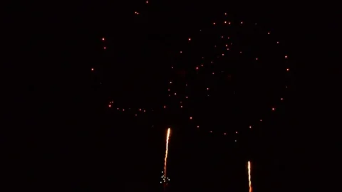 A large Fireworks Display event Video stock 83799344