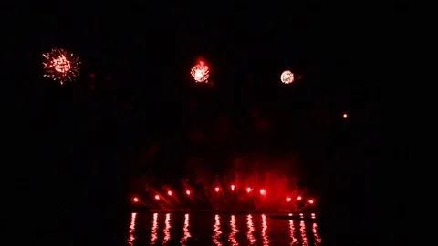 A large Fireworks Display event. Stock Footage 110382821