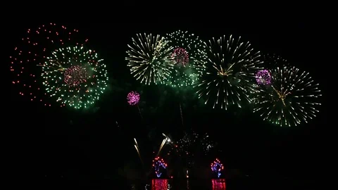 A large Fireworks Display event. Stock Footage 110382995