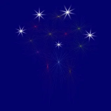 Large Fireworks Display - illustration. Stock Illustration