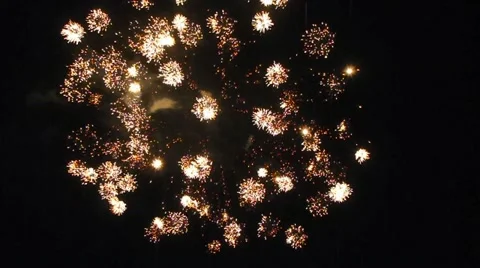 Large Fireworks Exploding Stock Footage 11451752