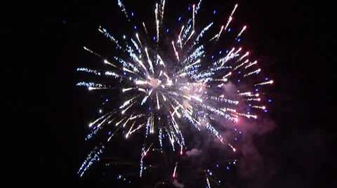 Large fireworks Stock Footage 35501430