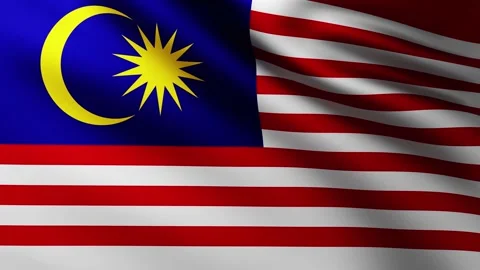 Large Flag of Malaysia fullscreen backgr... | Stock Video | Pond5