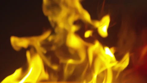 Large Flame Moving Across the Frame Stock Footage 208761800