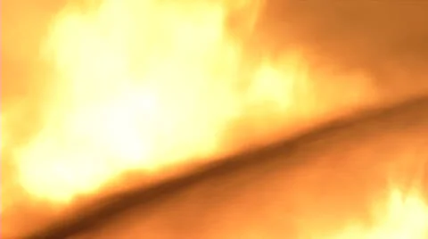 Large Flames With Fire Hose Shooting Water 스톡 동영상 25913030