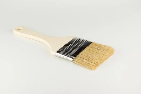 Large flat paint brush Stock Photos