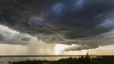 Large Florida Thunderstorm Structure Timelapse Stock Footage 40753984