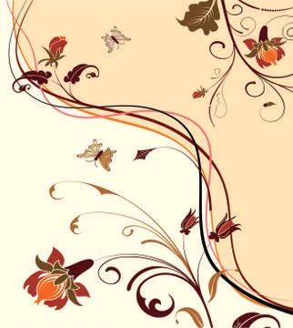 Large flower pattern background Stock Illustration