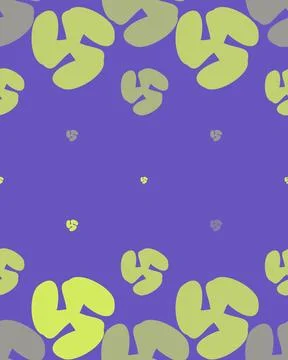 Large fluid forms and scattered miniature accents create a bold, cheerful c.. Stock Illustration