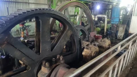 Large flywheel Stock Footage 309226525
