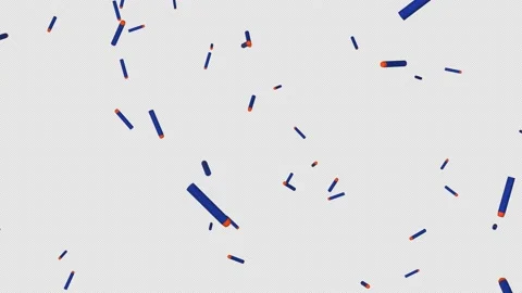 Large Foam Darts Falling Loop Video stock 155935334