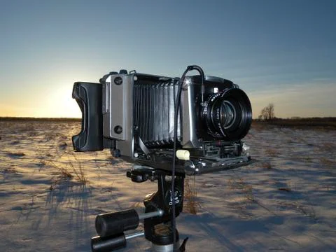 Large Format Camera in the Field Stock Photos