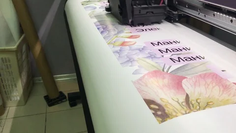 Large format color printing Mimaki Stock Footage 99471769