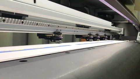 Large format color printing Mimaki Stock Footage 99471772