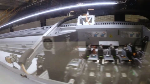 Large Format Digital Printing Press GoPro Stock Footage 229198947