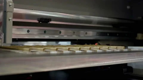 Large format high speed industrial ultraviolet printer for printing promotion Stock Footage 164180928