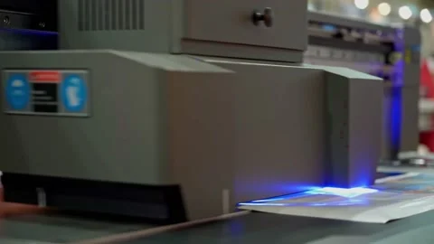 Large format high speed industrial printer for printing promotional products Stock Footage 171864690