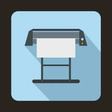 Large format inkjet printer icon, flat style Illustrazione stock