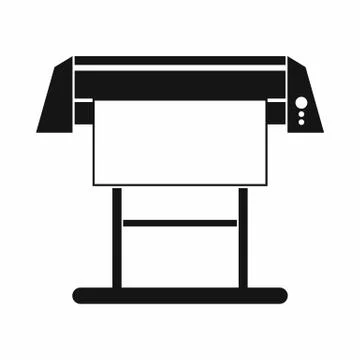 Large format inkjet printer icon, simple style Illustrazione stock